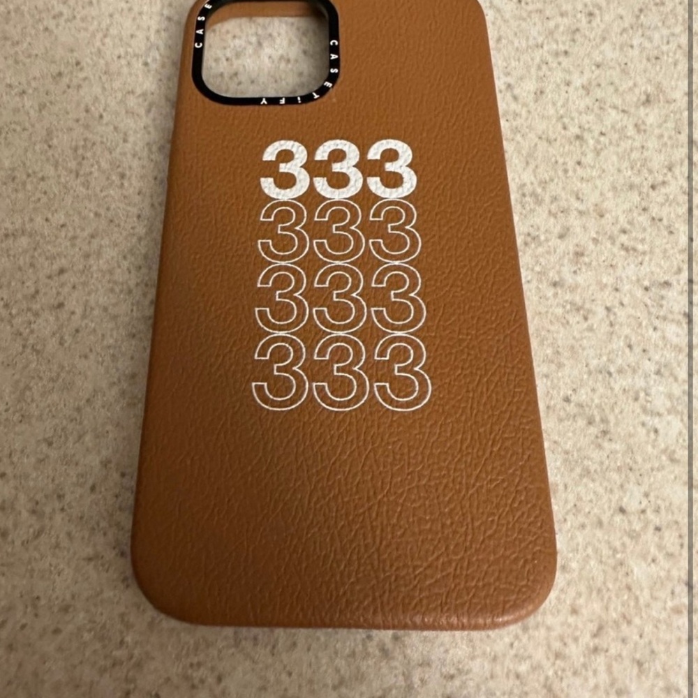 Brown 333 leather casetify case IPhone